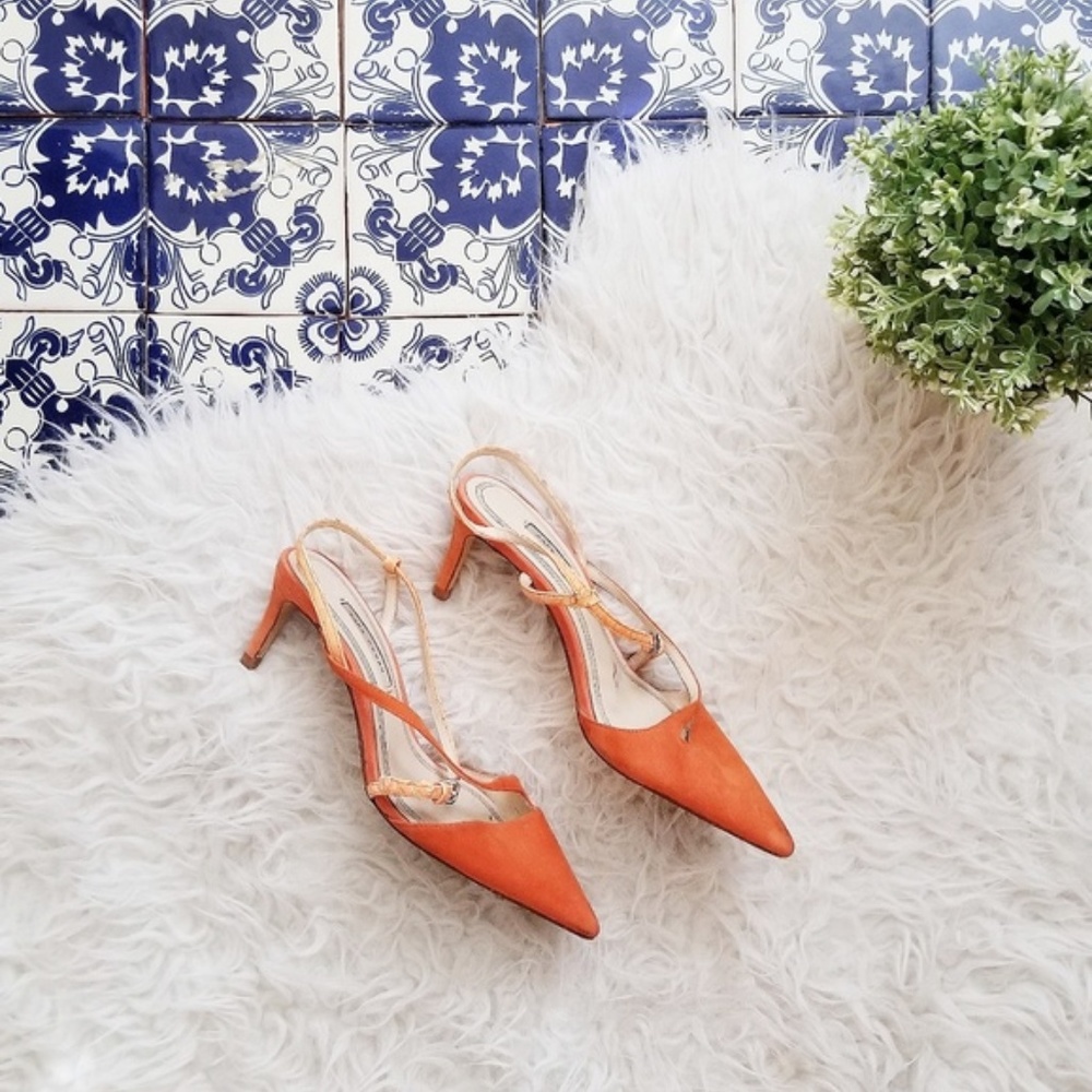 ZARA orange wingback shoes - Picture 2 of 5